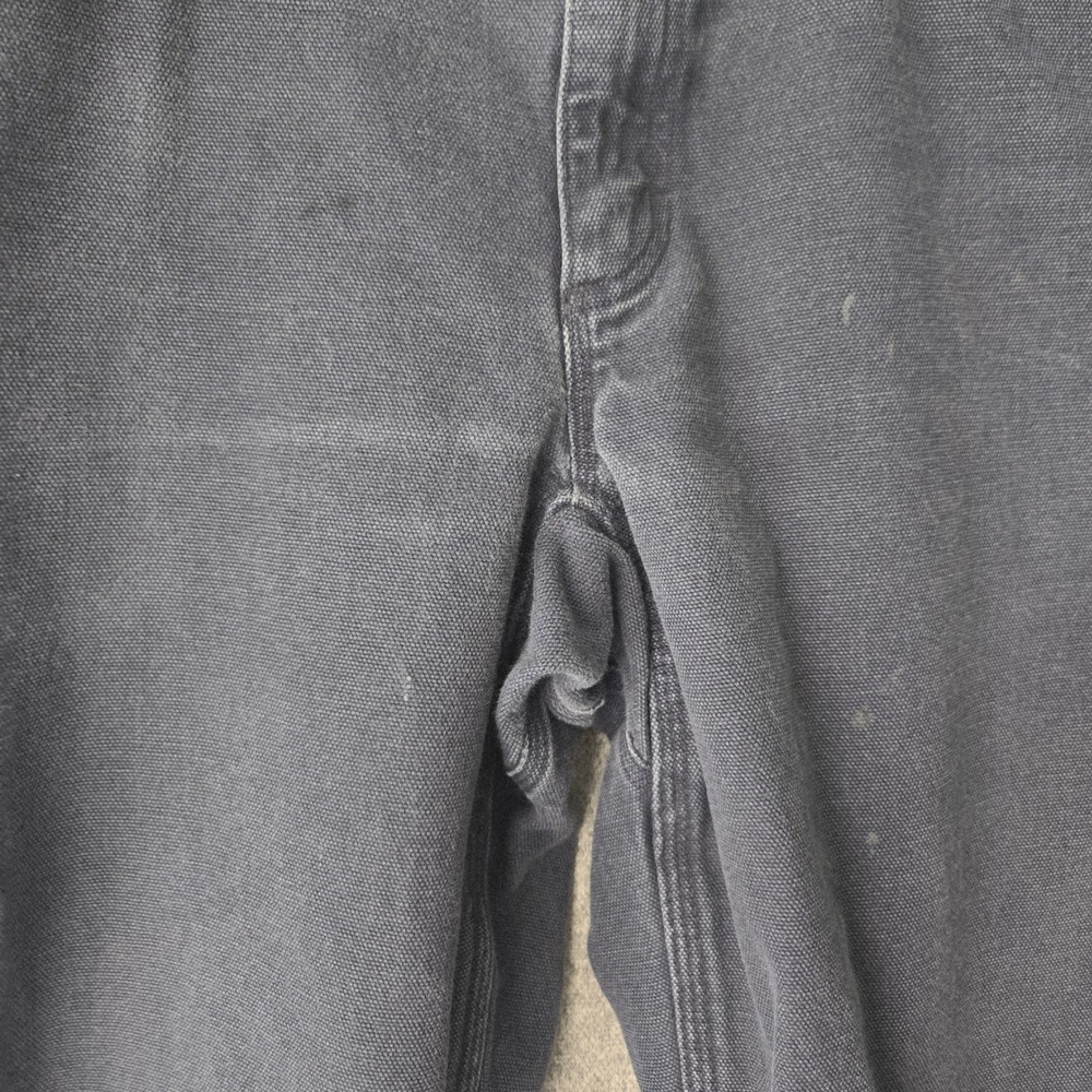 Duluth Trading Fire Hose Carpenter Pants Mens 38x32 Gray Cotton Canvas Workwear - Picture 7 of 16